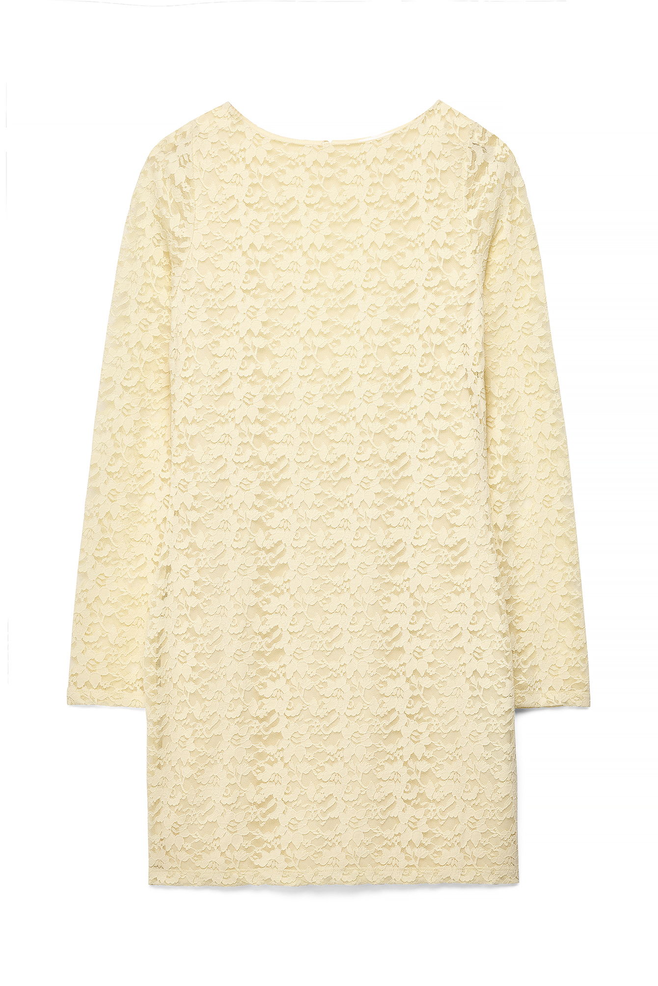 Light Yellow Open Back Mini Dress