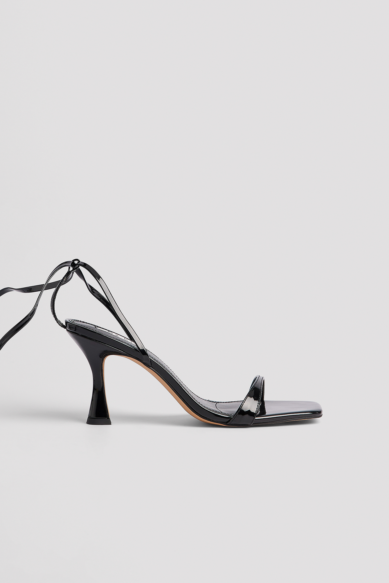 Black Glossy Patent Strappy Heels