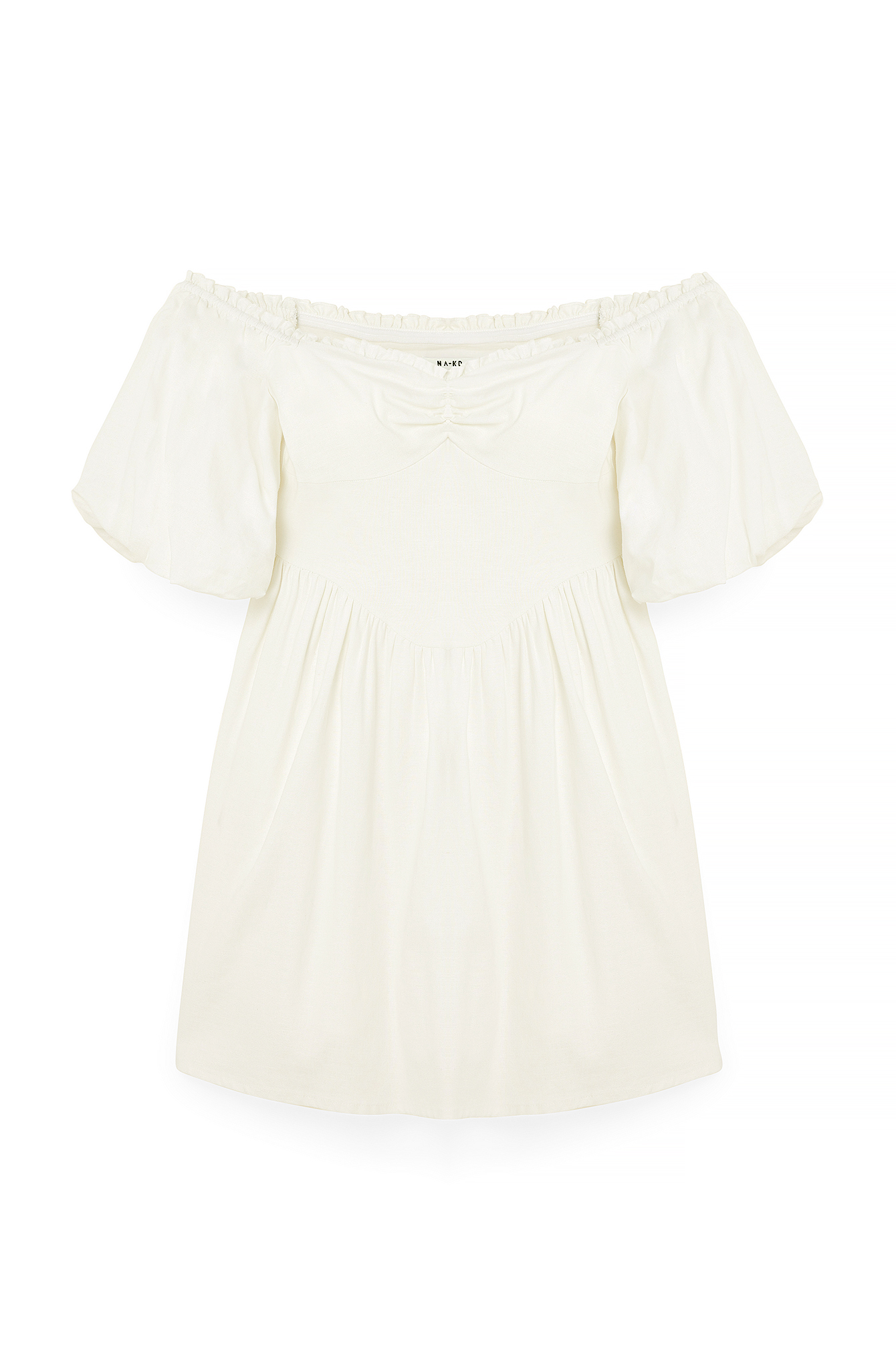 White Puff Sleeve Off Shoulder Mini Dress