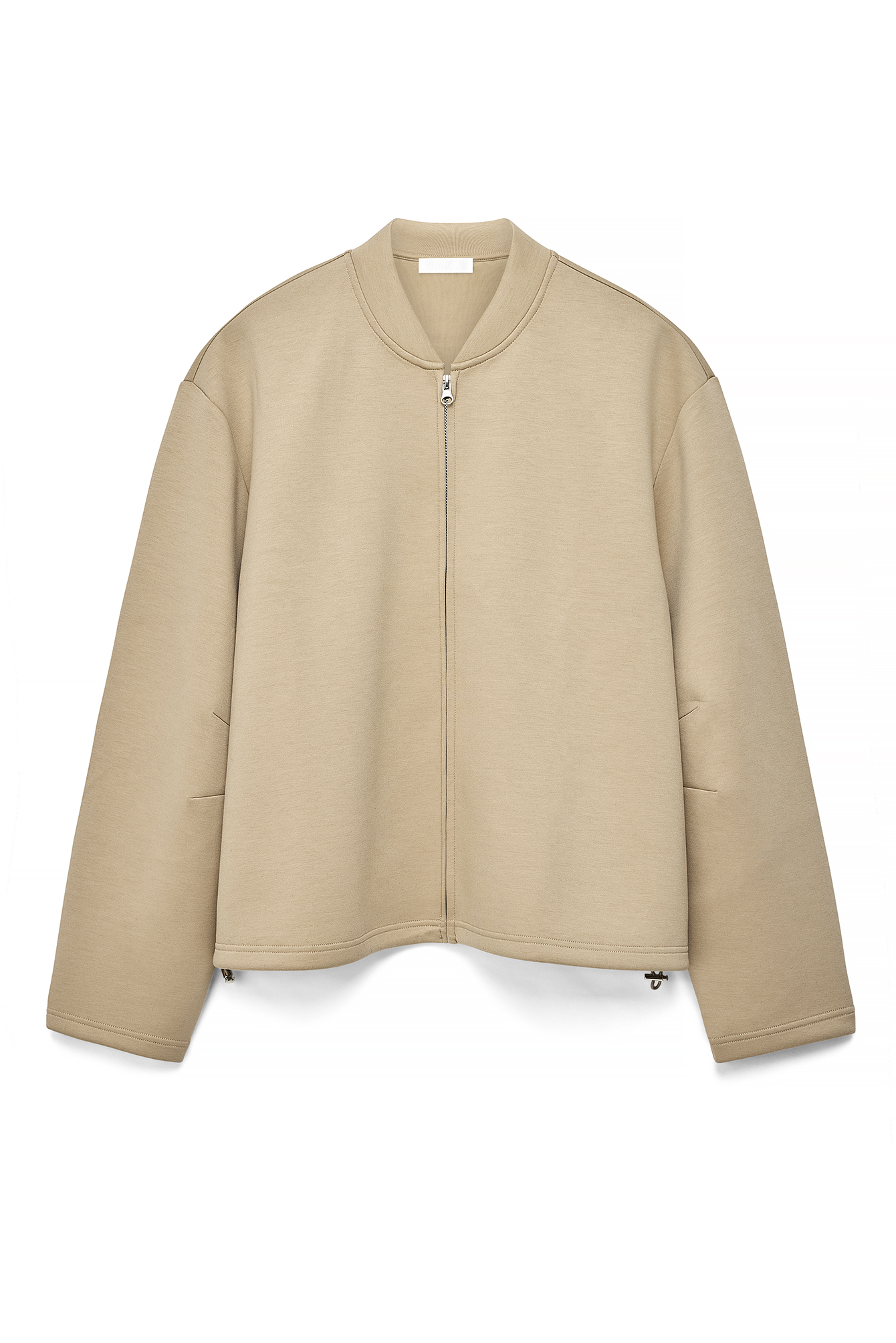 Beige Scuba Oversized Sweatshirt