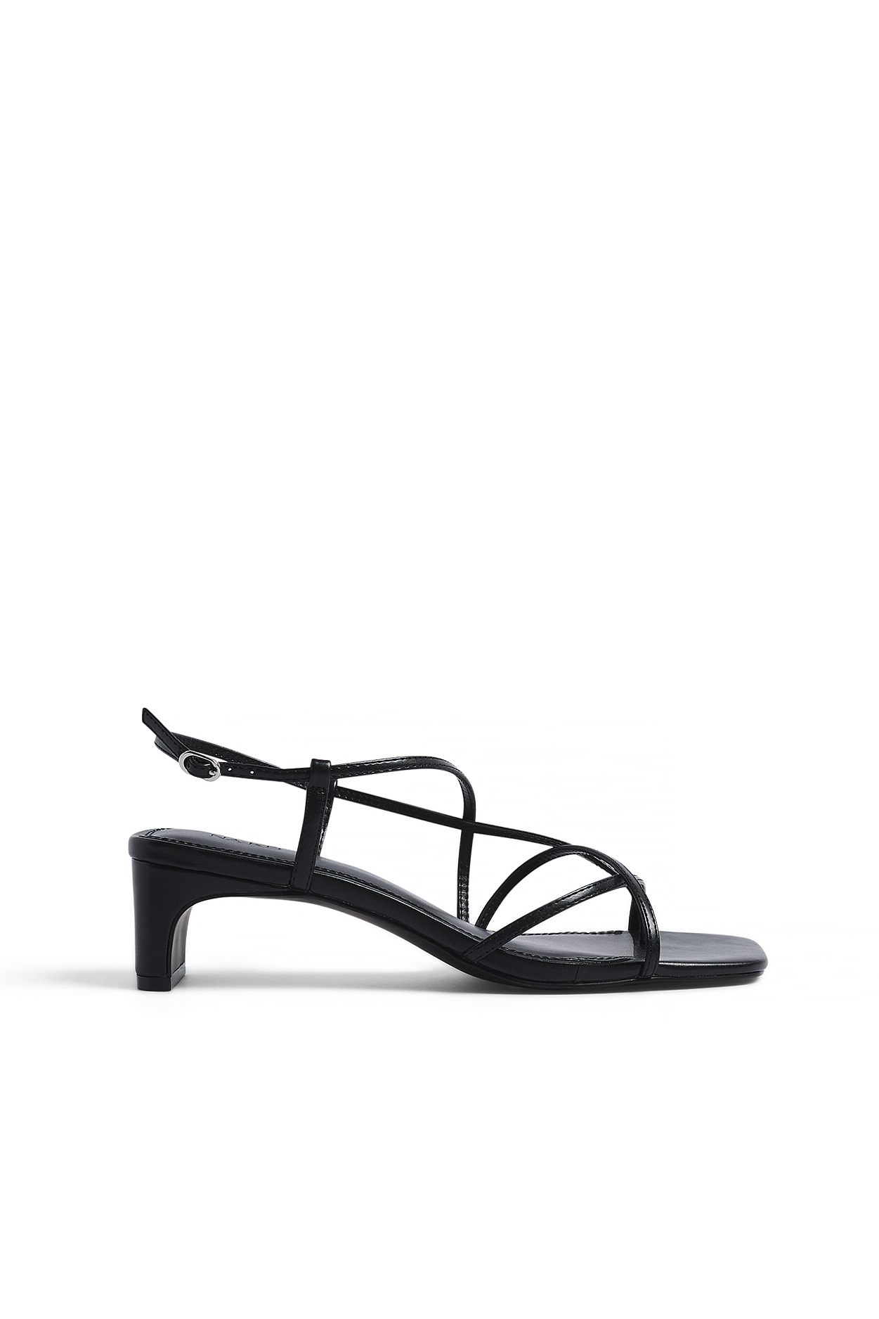 Black Strappy Block Heels