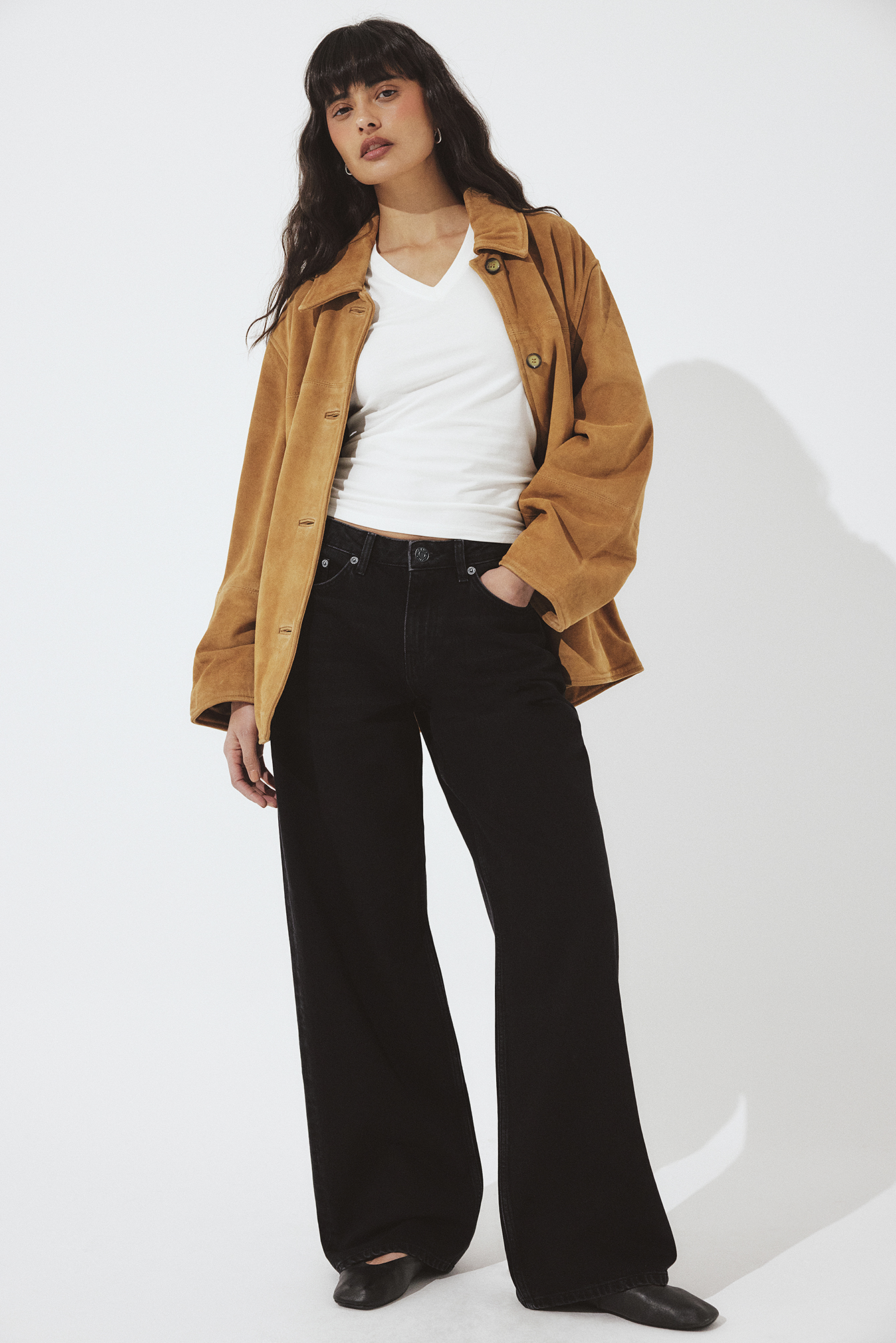 Washed Black Studio Low Waist Baggy Jeans