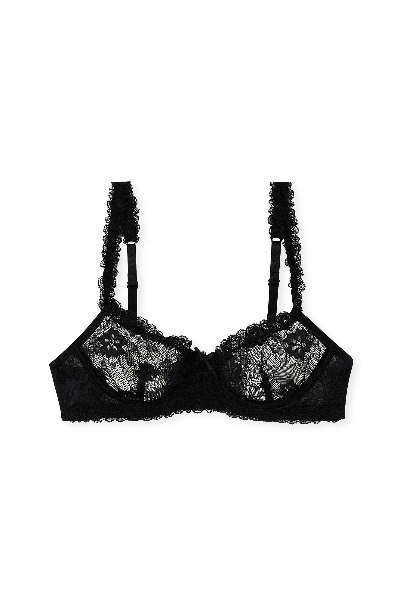 Black Underwired Lace Bra