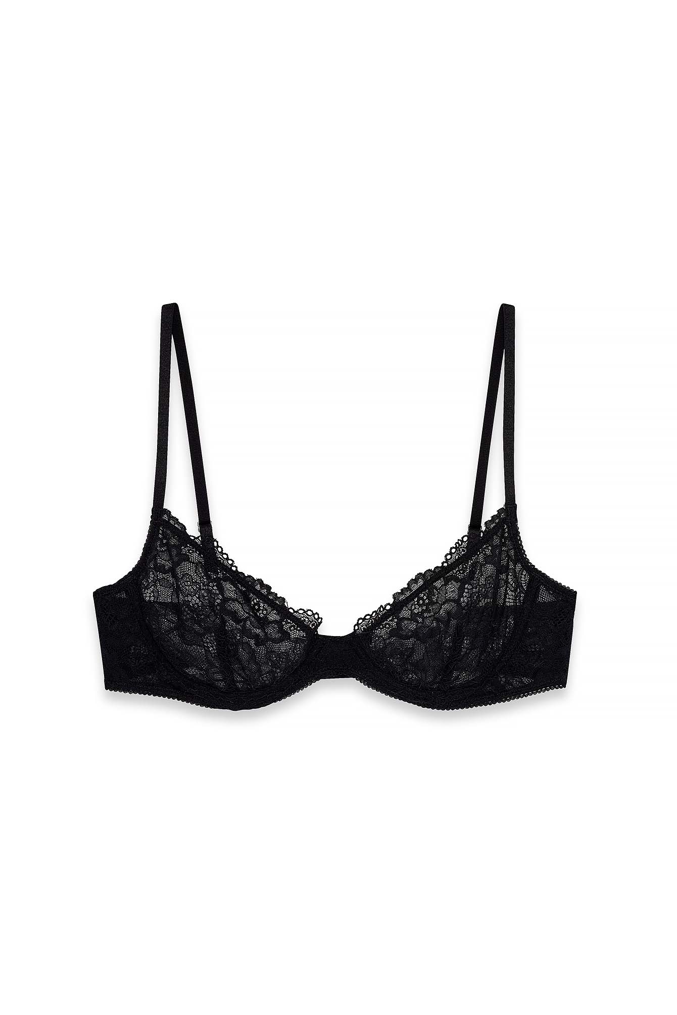 Black Underwired Lace Bra