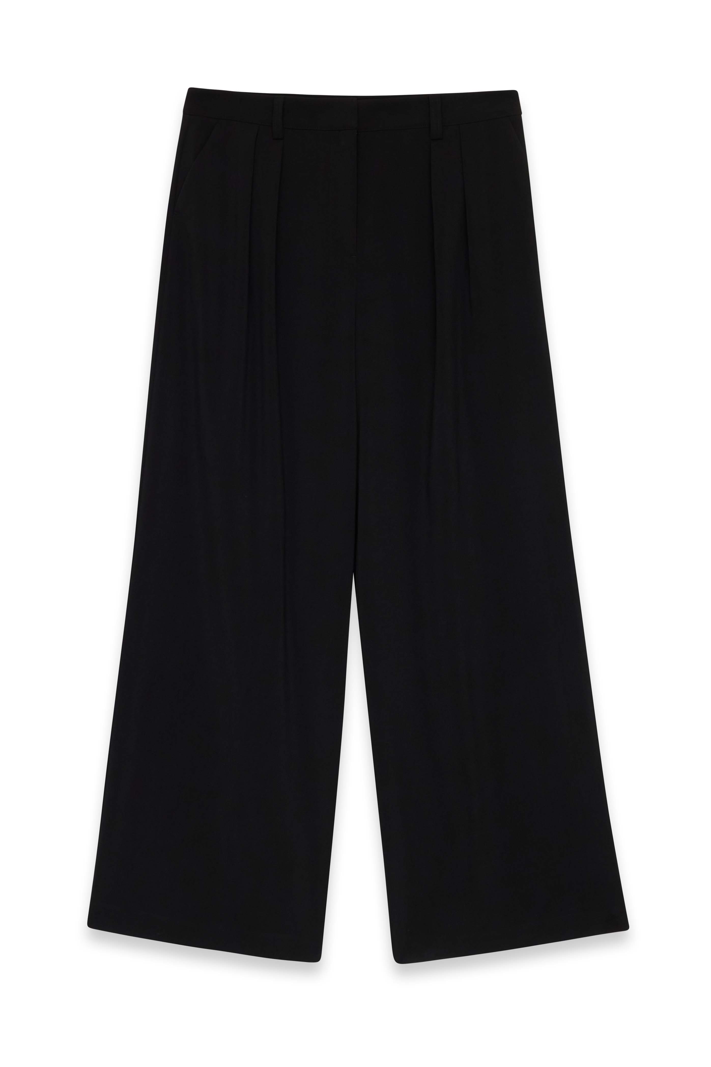 Black Wide High Waist Suit Pants