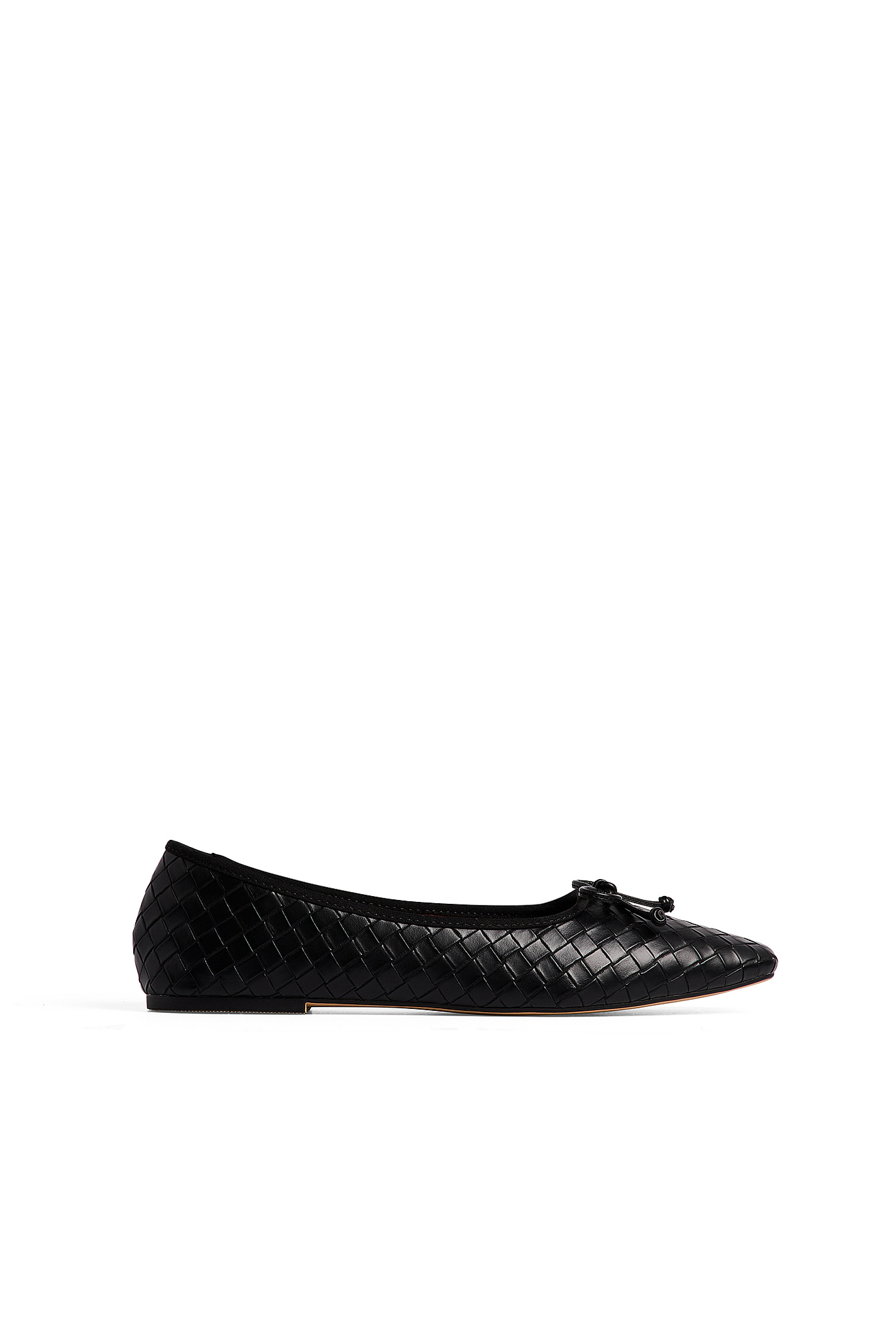 Black Woven Ballerinas
