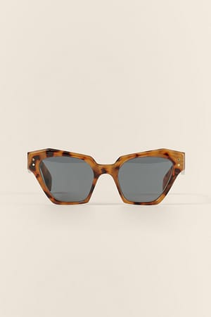 Tortoise Angle Cateye Sunglasses